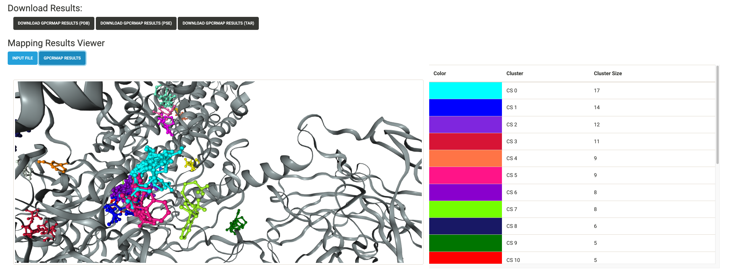 GPCRMap New Job Page